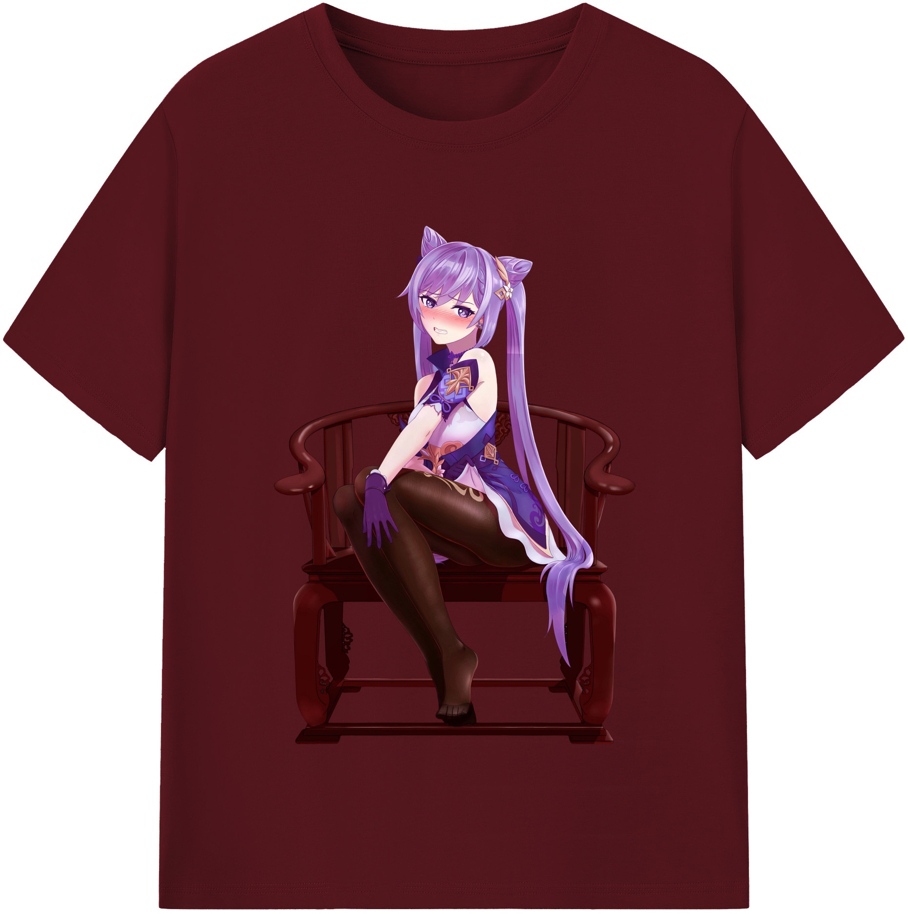 げんし神 刻晴 こくせい genshin Kokusei 綿100％半袖Tシャツ（フロントプリント）